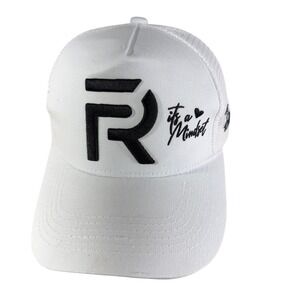 FKN Rich Fearless Trucker Hat White Black Snapback Mesh Streetwear Cap Adult